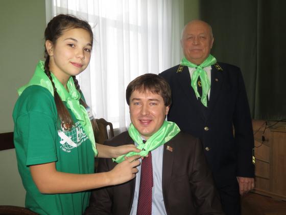 15 ноября. Михаила Худякова принимают в ряды зелёных