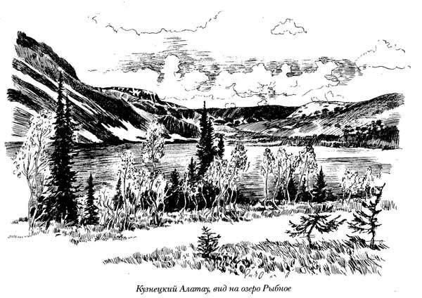 Кузнецкий Алатау, вид на озеро Рыбное